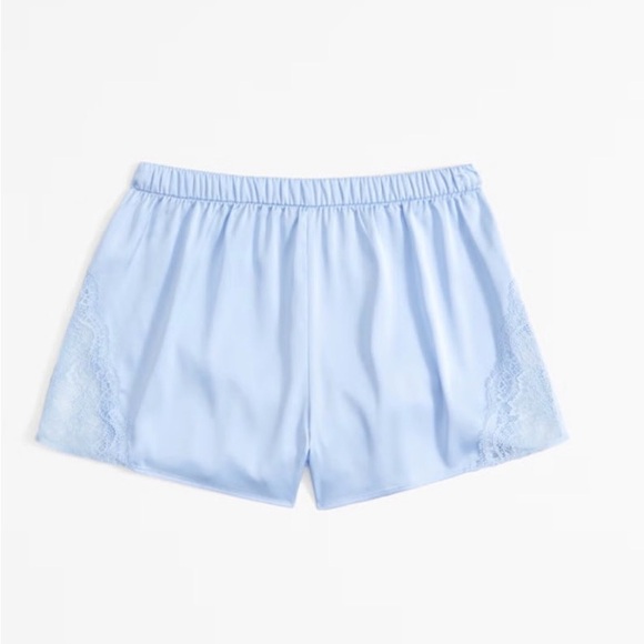 Abercrombie & Fitch Sky Blue Lace and Satin Sleep Pajama Set - Picture 8 of 10